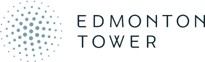 Modern Edmonton Tower with city skyline view, showcasing contemporary architecture and urban development.