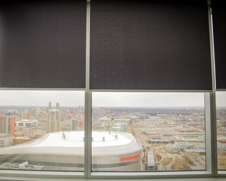 Blind Magic Commercial - Epcor Tower Blinds overlooking Rogers Place