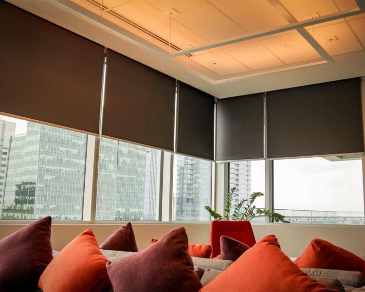 Blind Magic Commercial - Epcor Tower Blinds Lounge Area