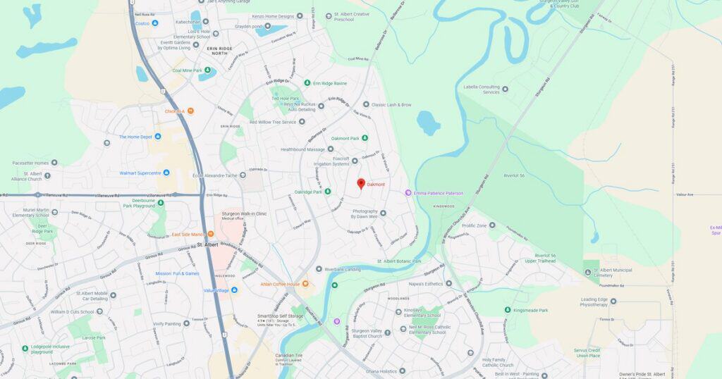Detailed city map showing streets, parks, rivers, and landmarks for navigation and urban planning.